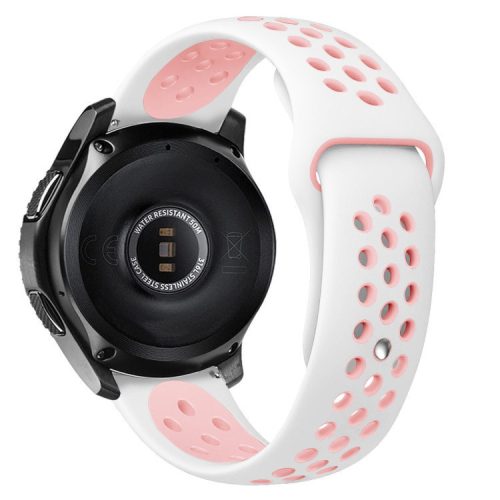 MYBANDZ Curea de ceas din silicon respirabil - alb - pudră/ 20mm