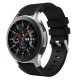 Mybandz Curea de ceas din silicon cu dungi/negru/20 mm 