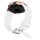 Mybandz Curea de ceas din silicon cu dungi/alb/20 mm 
