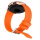 Mybandz Curea de ceas din silicon cu dungi/portocaliu/20 mm 