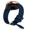 Mybandz Curea de ceas din silicon cu dungi/albastru închis/20 mm 