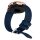 Mybandz Curea de ceas din silicon cu dungi/albastru închis/20 mm 