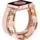 Curea Apple Watch din piele cu mărgele - roz /44/45/46 și 49 mm