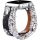 Curea Apple Watch piele cu mărgele - negru-floral /44/45/46 și 49 mm