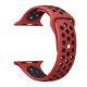 Curea Apple Watch din silicon respirabil / roșu - negru/ 40/41/42 mm