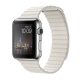 Curea Apple Watch magnetică din piele  /alb/ 44/45/46/49 mm