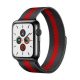 Curea Apple Watch metalică Milano /negru - roșu/ 44/45/46/49 mm