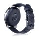 MYBANDZ Curea de ceas din piele cu fibră de carbon / negru / 20mm