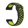 MYBANDZ Curea de ceas din silicon respirabil / negru-galben / 20mm