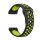 MYBANDZ Curea de ceas din silicon respirabil / negru-galben / 20mm