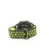 MYBANDZ Curea de ceas din silicon respirabil / negru-galben / 20mm