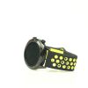 MYBANDZ Curea de ceas din silicon respirabil / negru-galben / 20mm