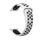 MYBANDZ Curea de ceas din silicon respirabil / alb - negru / 22mm
