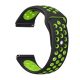 MYBANDZ Curea de ceas din silicon respirabil / negru-verde / 20mm