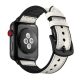 Curea Apple Watch din piele cu exterior din silicon /alb/ 40/41/42 mm