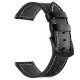 MYBANDZ Curea elegantă de ceas din piele - negru - cu cataramă neagră/ 20mm