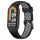 Mybandz-Mi Band 8-Brățară de ceas din silicon respirabil/negru-gri