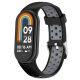 Mybandz-Mi Band 8-Brățară de ceas din silicon respirabil/negru-gri