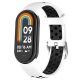 Mybandz-Mi Band 8-Curea de ceas din silicon respirabil/alb-negru