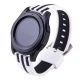 MYBANDZ Curea de ceas din silicon cu dungi albe și negre/ 22mm