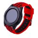 MYBANDZ Curea de ceas din silicon / roșu cu dungi negre / 22mm