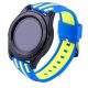 MYBANDZ Curea de ceas din silicon / dungi albastru-galben / 22mm