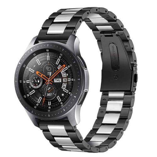MYBANDZ Brățară clasică / negru - argintiu/ 22mm