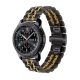 MYBANDZ Curea de ceas metalică cu lanț Jubilee / negru - auriu / 22mm