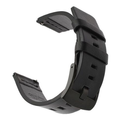 MYBANDZ Curea de ceas din piele premium italiană / negru / 22mm