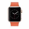 Curea Apple Watch magnetică din piele  /orange/ 44/45/46/49 mm