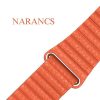 Curea Apple Watch magnetică din piele  /orange/ 44/45/46/49 mm