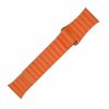 Curea Apple Watch magnetică din piele  /orange/ 44/45/46/49 mm