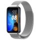 MYBANDZ Huawei Band 8-9 Milanese curea de ceas din metal magnetic / argintiu