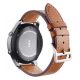 MYBANDZ Curea elegantă de ceas din piele - maro - cu cataramă argintie/ 22mm