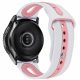 MYBANDZ Curea de ceas silicon de sport alb-roz/ 22mm