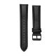 MYBANDZ Curea de ceas din piele cu fibră de carbon / negru / 22mm