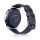 MYBANDZ Curea de ceas din piele cu fibră de carbon / negru - cusături roșii / 20mm