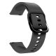MYBANDZ Curea silicon cu cataramă metalică /negru/ 22mm