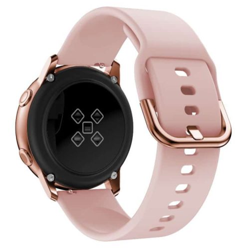 MYBANDZ Curea de ceas din silicon cu cataramă metalică /pink/ 22mm