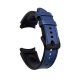 MYBANDZ Curea de ceas din piele curbată - /albastru/ 20mm