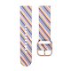 MYBANDZ Curea de ceas din silicon cu cataramă rosegold (dungată) / 20mm