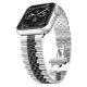Curea de ceas metalică Apple Watch “Jubilee” cu lanț / negru - argintiu/ 44/45/46/49 mm