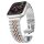Curea de ceas metalică Apple Watch “Jubilee” cu lanț /argintiu - auriu/ 40/41/42 mm