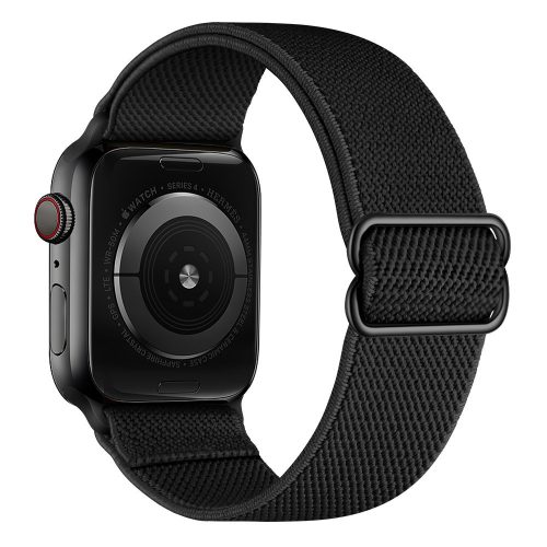 Curea de ceas elastică reglabilă Apple Watch din textil /negru/ 40/41/42 mm