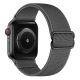 Curea de ceas elastică reglabilă Apple Watch din textil / gri/ 40/41/42 mm