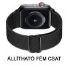 Curea de ceas elastică reglabilă Apple Watch din textil / gri/ 40/41/42 mm