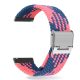 MYBANDZ Curea de ceas împletită reglabilă / albastru-roz/ 22mm