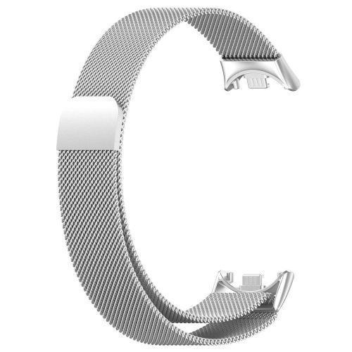MYBANDZ Mi Band 8 - Curea de ceas metalică Milano - argintiu