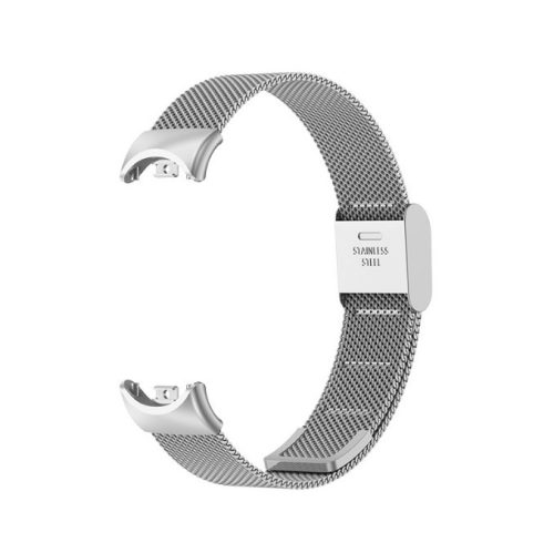 MYBANDZ Mi Band 8 - Curea de ceas din metal cu cataramă Milano- argintiu