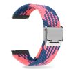 MYBANDZ Curea de ceas țesătură împletită reglabilă/albastru-pink/ 20mm